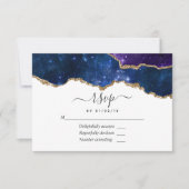 Galaxy Agate RSVP Kaart (Voorkant)