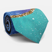 Galaxy Agate Serie Ontwerp 13 Stropdas (Opgerold)
