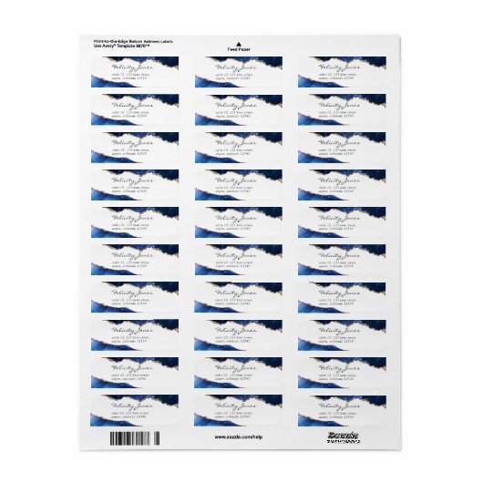 Galaxy Agate Stone Etiket (Full Sheet)