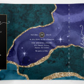Galaxy Agate Stone Mariage Tri-Fold Galaxie Paon (Intérieur au milieu)