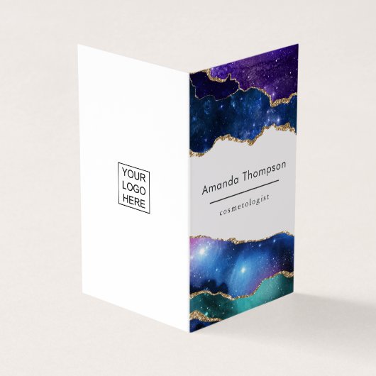 Galaxy Agate Stone Visitekaartjes (Buitenkant)
