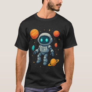 Galaxy AI Robot Explorer! Futuristische ruimte tec T-shirt