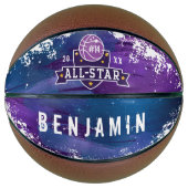 Galaxy All-Star Player Team Number & Custom Name Basketbal (Voorkant)