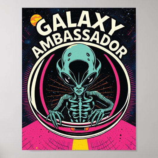 Galaxy Ambassador Alien Poster (Voorkant)