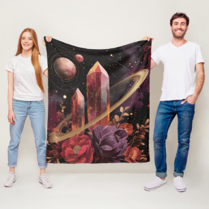 Galaxy Amethyst Sterrenveld Kosmisch Patroon Fleece Deken