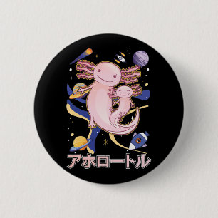 Galaxy Anime uit de Japanse Cute Axolotl familie Ronde Button 5,7 Cm