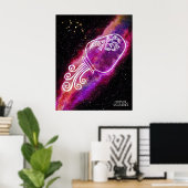 Galaxy Aquarius Personalized Zodiac Sign Wall Art Poster (Thuiskantoor)