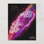 Galaxy Aquarius Specialized Zodiac Sign Briefkaart (Voorkant)