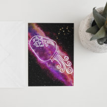 Galaxy Aquarius Zodiac Personalized Sign Kaart