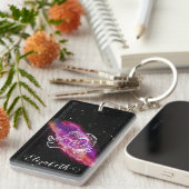 Galaxy Aries Zodiac Constellation Sign Sleutelhanger (Voorkant Rechts)
