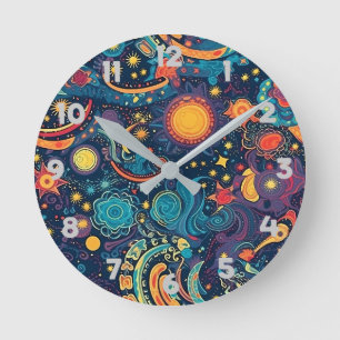 Galaxy Art Wall Clock Ronde Klok