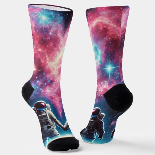 Galaxy Astronaut Crew Sokken (Gebogen)