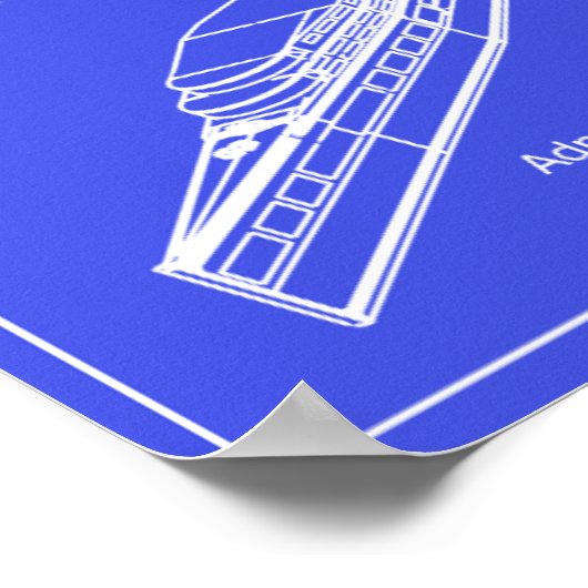 Galaxy Aurora Blueprints Poster (Hoek)