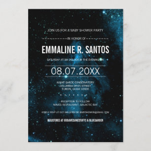 Galaxy Baby shower Uitnodigen Kaart