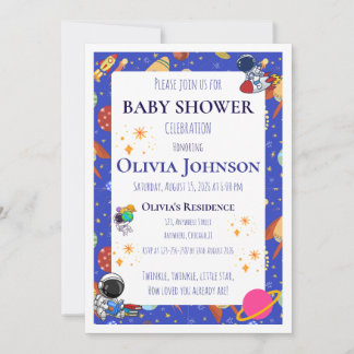 Galaxy Baby Shower Uitnodigingen