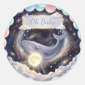 Galaxy Baleine Oh Bébé Cupcake Autocollants (Devant)