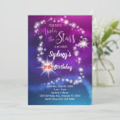 Galaxy Birthday Invitation Kaart (Staand voorkant)