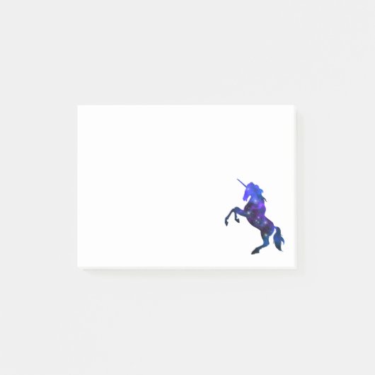 Galaxy blauw, mooi eenhoorndun afbeelding post-it® notes (Voorkant)