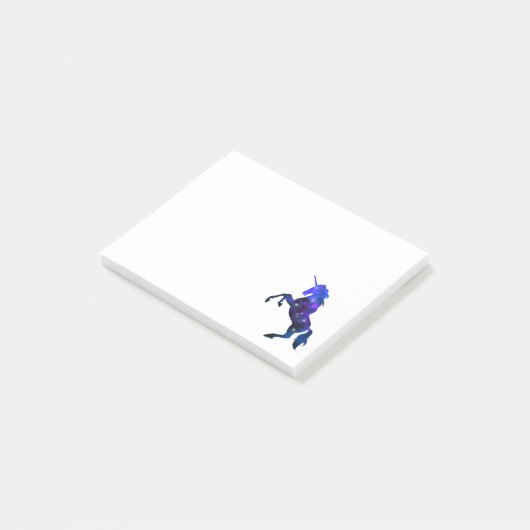 Galaxy blauw, mooi eenhoorndun afbeelding post-it® notes (Schuin)
