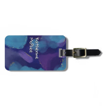 Galaxy blauw roze paarse waterverf glitterborstel