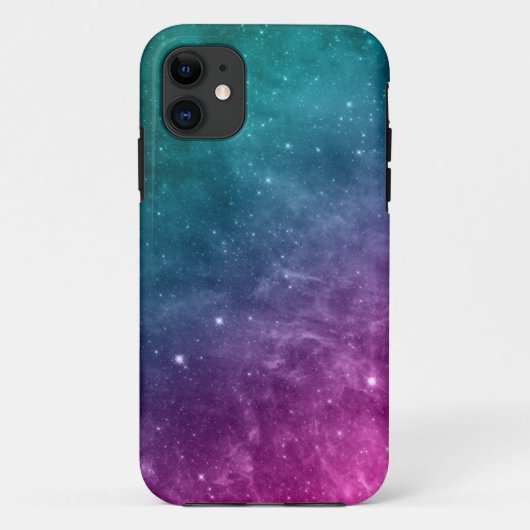 Galaxy Blauwgroen roze blauwe nebulussterren Case-Mate iPhone Case (Achterkant)