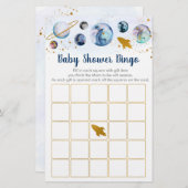 Galaxy Blue Baby shower Bingo Game (Voorkant / Achterkant)