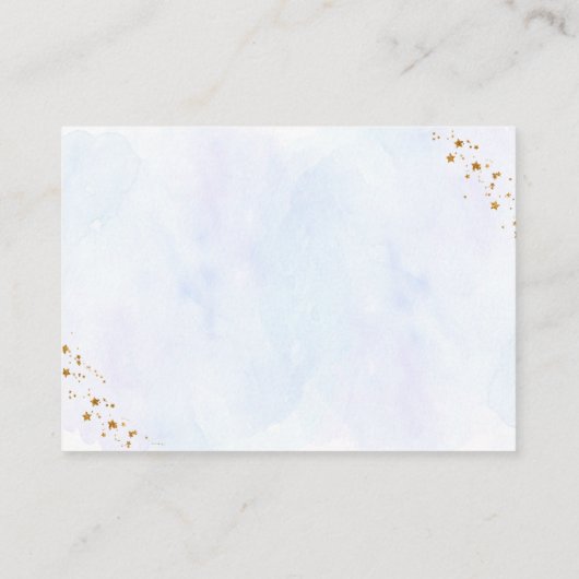 Galaxy Blue Baby shower Book Request En Informatiekaartje (Achterkant)