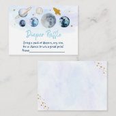 Galaxy Blue Baby shower Book Request En Informatiekaartje (Voorkant / Achterkant)