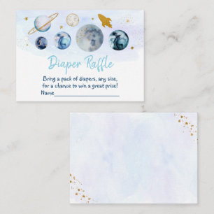Galaxy Blue Baby shower Book Request En Informatiekaartje