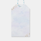 Galaxy Blue Gold Buitenspace Birthday Cadeaulabel (Achterkant)