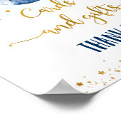 Galaxy Blue Gold-Kaarten en cadeaubonborden van za Poster (Hoek)
