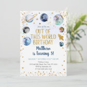 Galaxy Blue Gold uit deze werelddag Kaart (Staand voorkant)