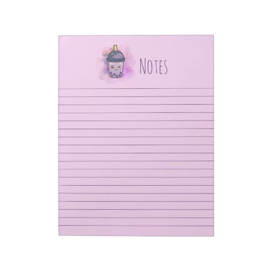 Galaxy Boba Tea Stationery Scheurblok Notitieblok (Gedraaid)