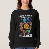 Galaxy Boys Astronomy Solar System Space Science Trui (Voorkant)