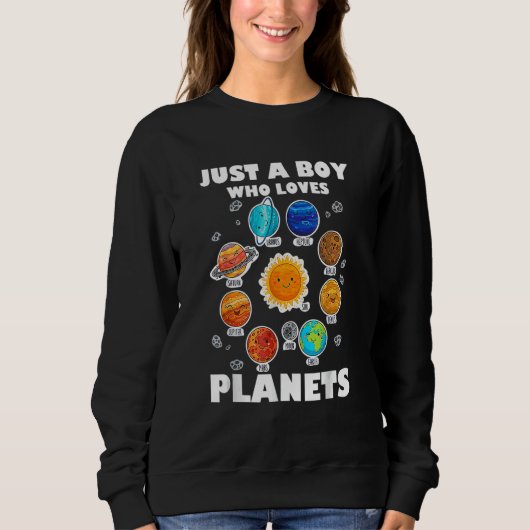 Galaxy Boys Astronomy Solar System Space Science Trui (Voorkant)