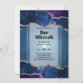 GALAXY Boys BAR MITVAH AGATE Blue Invitation (Devant)