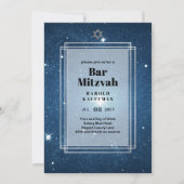 GALAXY Boys BAR MITVAH Space Blue Invitation (Devant)