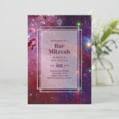 GALAXY Boys BAR MITVAH Space Sky Invitation (Debout devant)