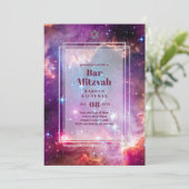GALAXY Boys BAR MITVAH Space Sky Invitation (Debout devant)