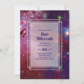GALAXY Boys BAR MITVAH Space Sky Invitation Kaart (Voorkant)