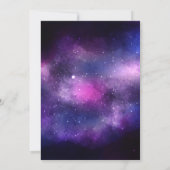 Galaxy bruiloft uitnodiging | Geschreven in de ste (Achterkant)