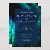 Galaxy bruiloft-uitnodiging kaart (Voorkant / Achterkant)