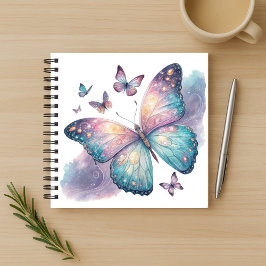 Galaxy Butterfly with Pastel Celestial Wings  Notitieboek