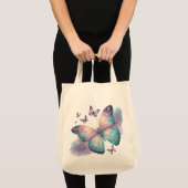 Galaxy Butterfly with Pastel Celestial Wings Tote Bag (Voorkant (product))