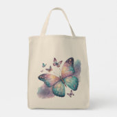 Galaxy Butterfly with Pastel Celestial Wings Tote Bag (Achterkant)