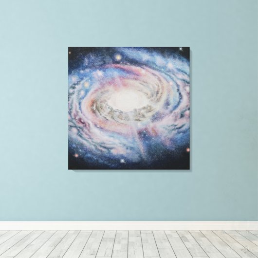 galaxy canvas afdruk (Insitu (Houten vloer))