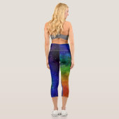 Galaxy Capri Leggings Arc-en-ciel lumineux (Verso)