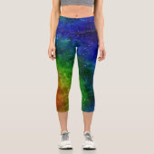 Galaxy Capri Leggings Arc-en-ciel lumineux (Recto)