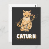 Galaxy Cat Astronaut Saturn Planet Space Kitten Briefkaart (Voorkant / Achterkant)