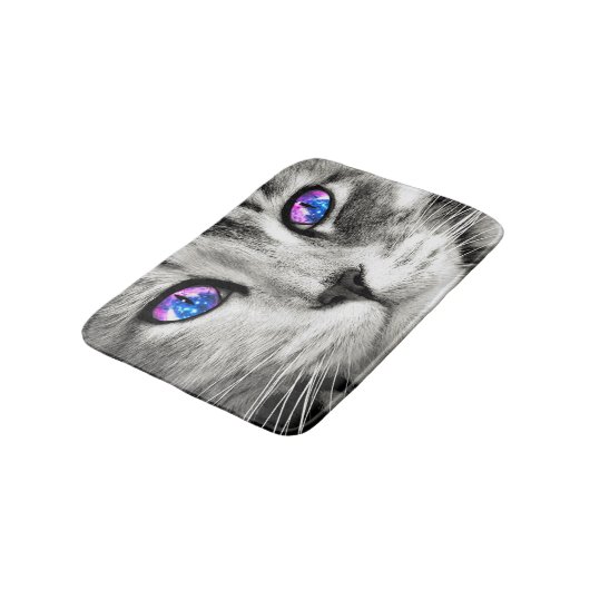 Galaxy Cat Bath Mat (Gekanteld)